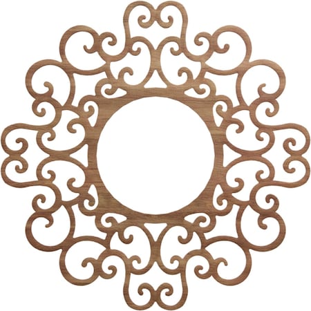 Ekena Millwork Reims Wood Fretwork Pierced Ceiling Medallion, Walnut, 30"OD x 11 1/2"ID x 3/8"T CMWP30X30X0375REWA